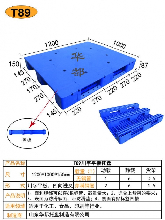 塑料托盤的六大基本功能